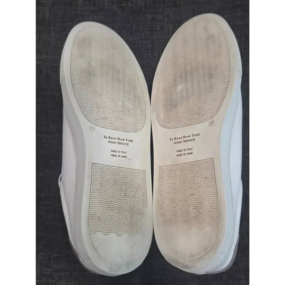To Boot New York Sierra White Leather Sneakers Men's 9-9.5 Made In Italy